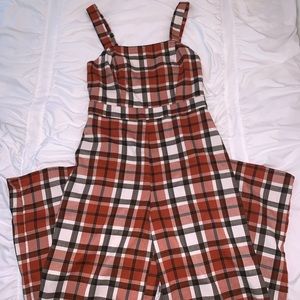 plaid jumpsuit